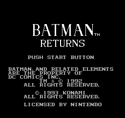 Batman Returns title screenshot